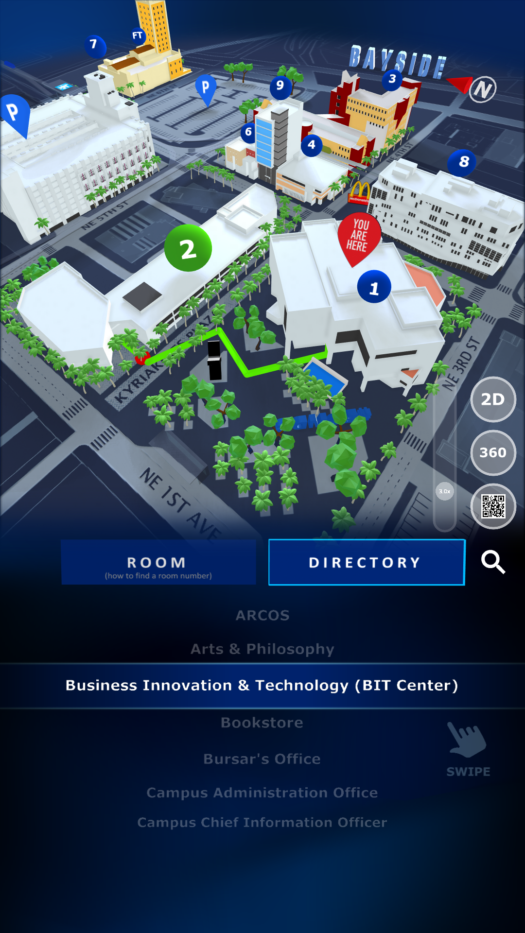 Interactive Wayfinder — kiosk