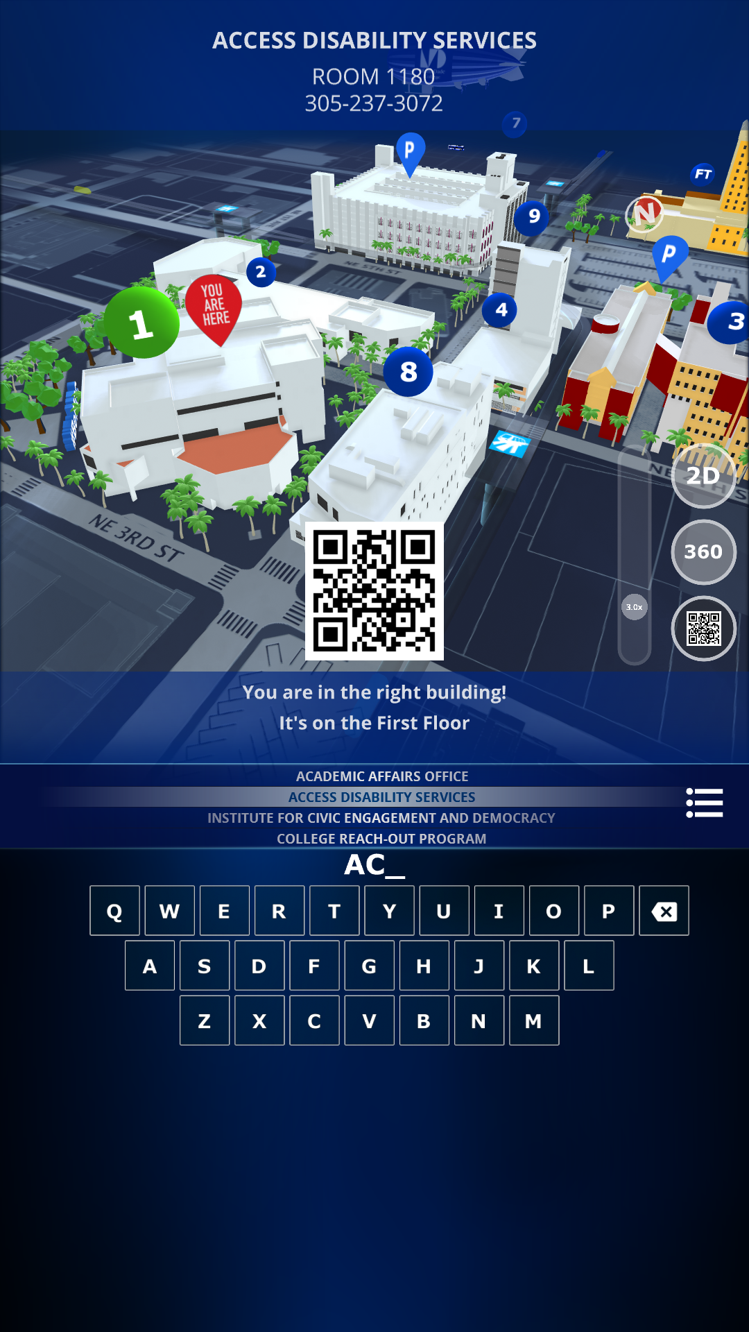 Interactive Wayfinder — kiosk