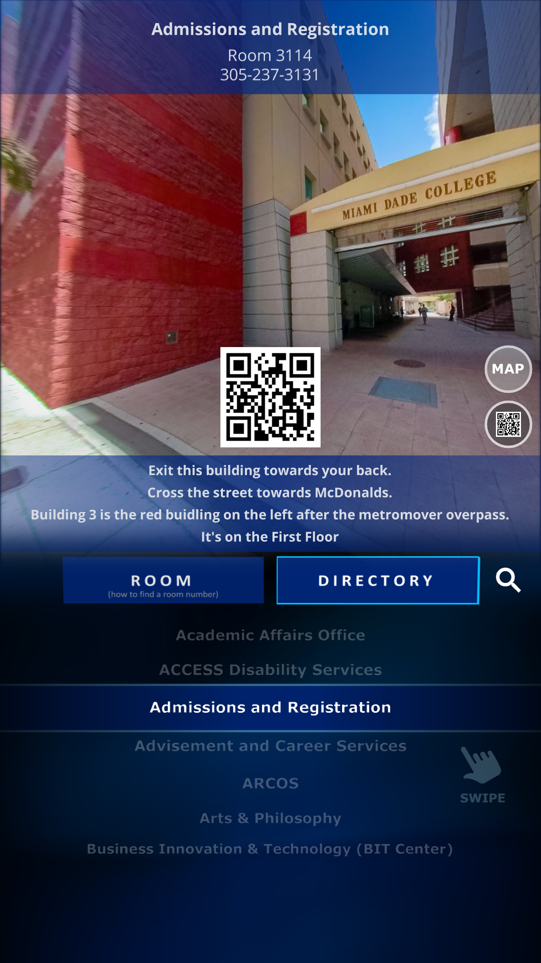 Interactive Wayfinder — kiosk